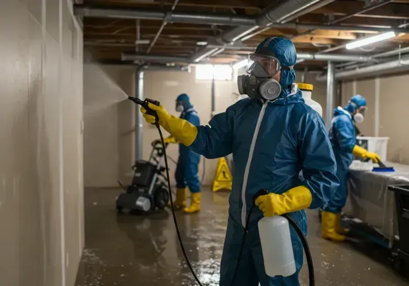 Basement Sanitization and Antimicrobial Treatment process in Morganville, NJ